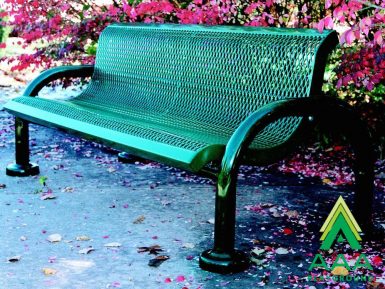 Modern Standard Style Park Bench With Back