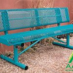 Rolled Style Park Bench With Back