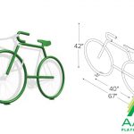 Bike-Shaped Bicycle Rack - 4 Bike Capacity