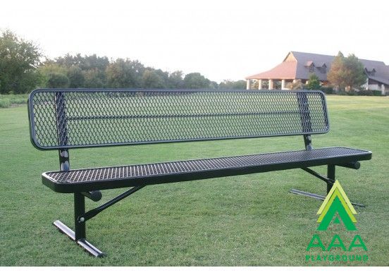 AAA Playground Expanded Metal Sport Bench with Back