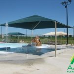 Square Shade Shelter with 12 feet high Entrance Height