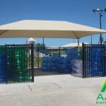 Rectangular Shade Shelter with 10 feet high Entrance Height