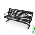AAA Playground Ribbed Steel Sloped Bench