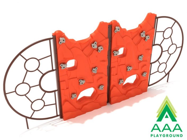 Two Panel Cliff Craggy Climber