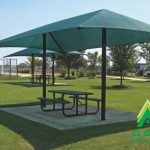 Dual Column Rectangular Umbrella Shade Shelter