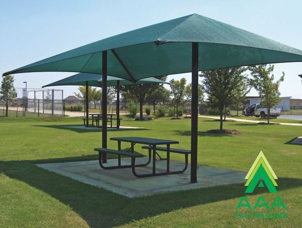 Dual Column Rectangular Umbrella Shade Shelter