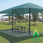 Dual Column Rectangular Umbrella Shade Shelter