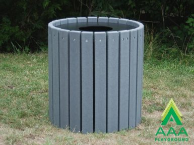 Round Heavy-Duty Recycled Plastic Receptacle
