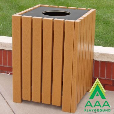 Square Heavy-Duty Recycled Plastic Receptacle