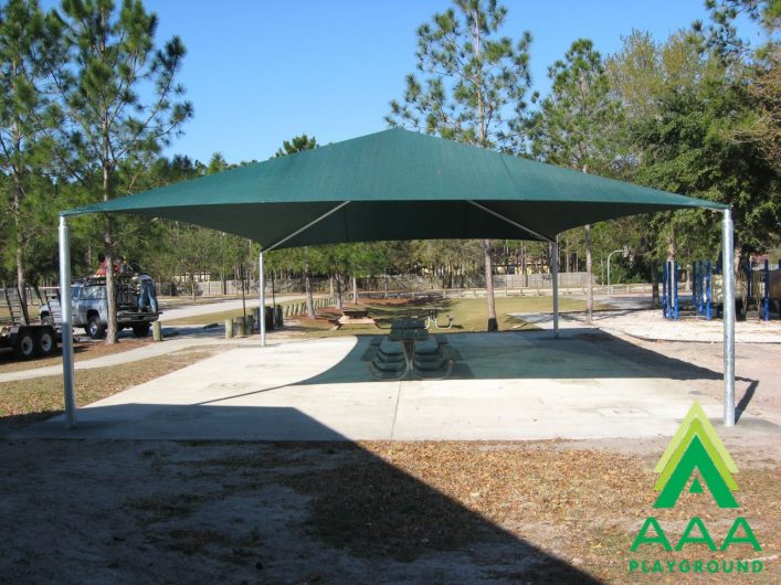Square Shade Shelter with 10 feet high Entrance Height