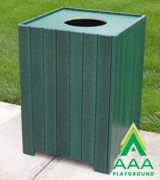 Square Standard-Duty Recycled Plastic Receptacle