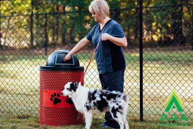 Paws Design Perforated Style Trash Receptacle