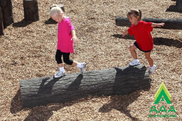 AAA Playground Half Log Balance Beam