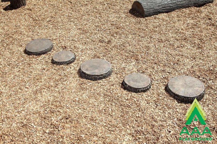 AAA Playground Tree Slices Walking Path