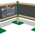 Double Outdoor Magnetic Chalkboard