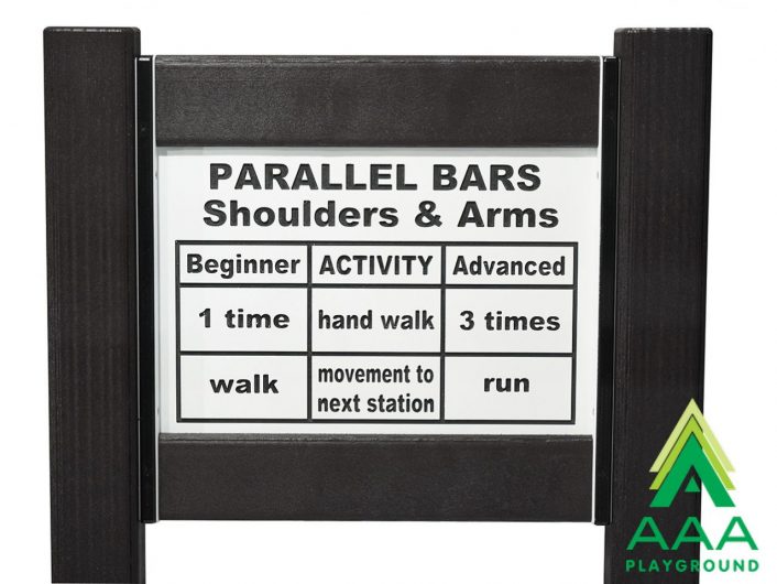 Recycled Plastic Fitness Parallel Bars with Exercise Panel