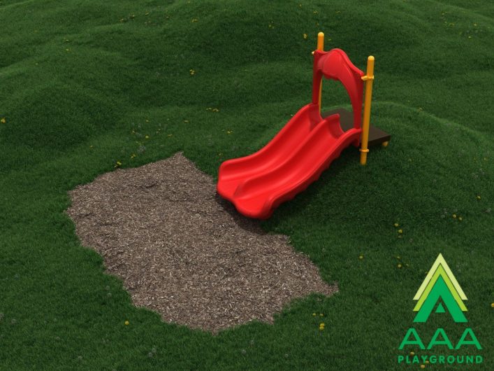 3-feet Double Straight Hillside Slide