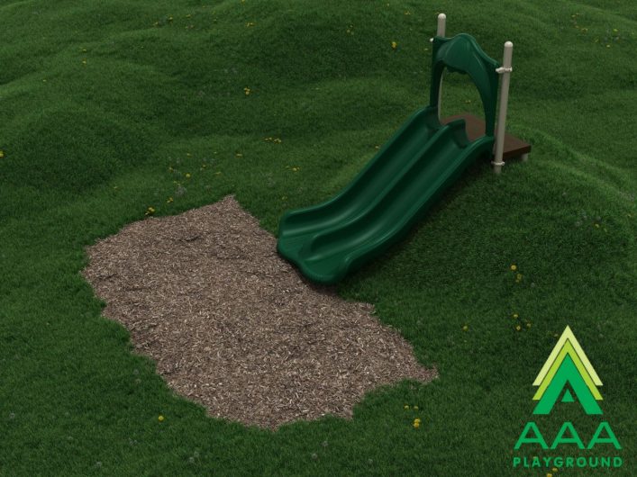 4-feet Double Straight Hillside Slide