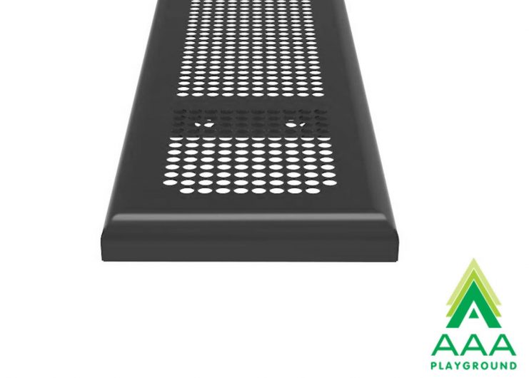 6 foot long Smiles Buddy Bench with Perforated Steel with Back