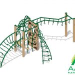 Pikes Peak Recycled Playground Fitness Climber without Steppers or Balance Beam