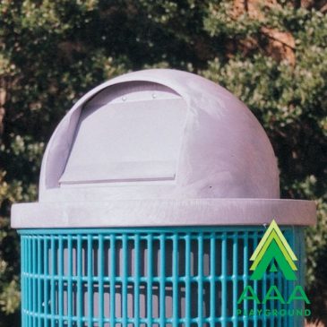 Plastic Dome Top for Trash Receptacles