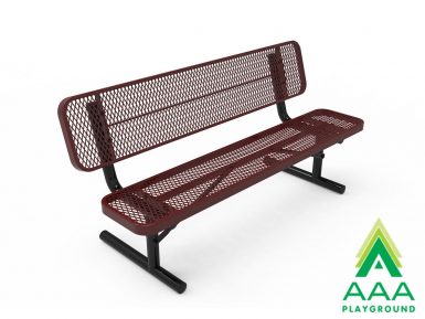 AAA Playground Expanded Metal Sport Bench with Back
