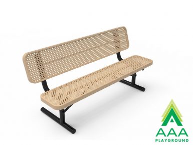 AAA Playground Honeycomb Steel Sport Bench with Back