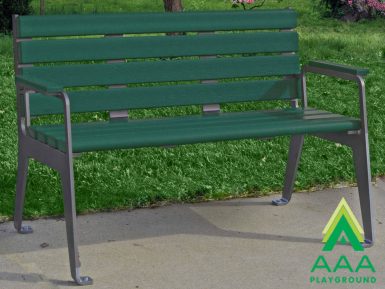 Plaza Bench With Back