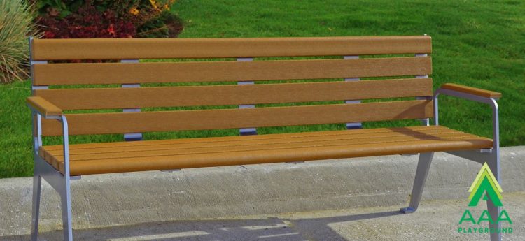 Plaza Bench With Back