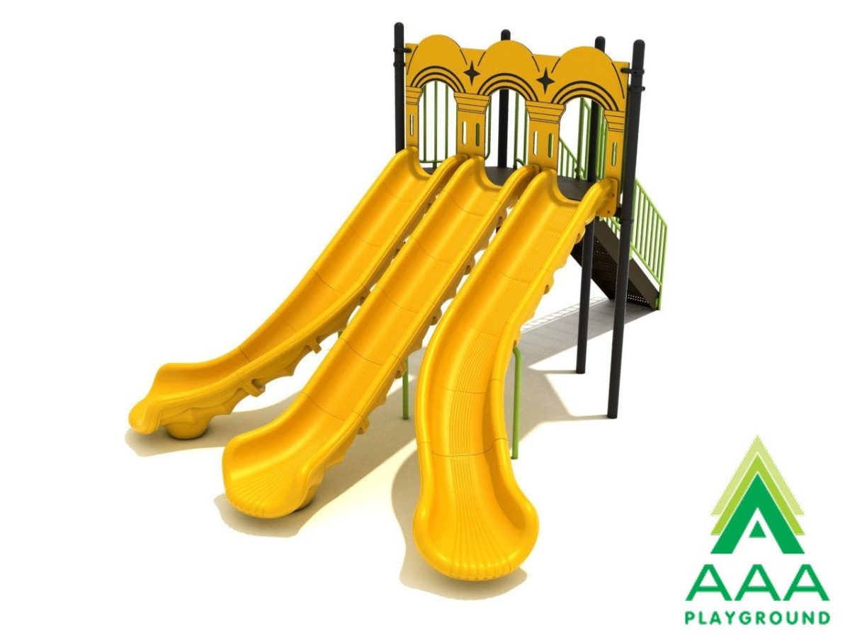 6 Feet Triple Sectional Split Free Standing Slide Aaa Playground