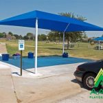 Rectangular Shade Shelter with 8 feet high Entrance Height