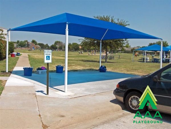 Rectangular Shade Shelter with 8 feet high Entrance Height