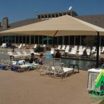 Rectangular Shade Shelter with 8 feet high Entrance Height