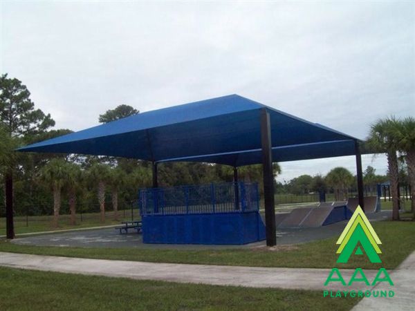 Rectangular Shade Shelter with 8 feet high Entrance Height