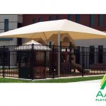 Rectangular Shade Shelter with 8 feet high Entrance Height