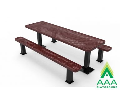 AAA Playground Honeycomb Steel Pedestal Frame Picnic Table