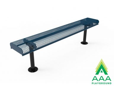 AAA Playground Expanded Metal Rolled Edge Bench without Back