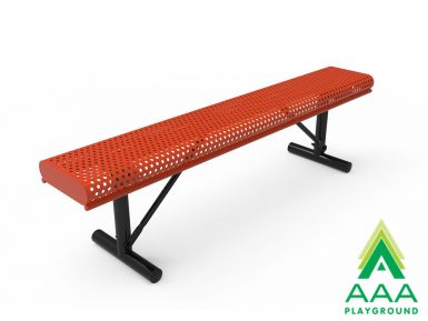 AAA Playground Honeycomb Steel Rolled Edge Bench without Back