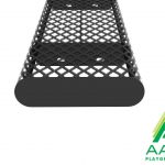AAA Playground Accessible Rolled Rectangular Pedestal Frame Picnic Table with Detached Seating