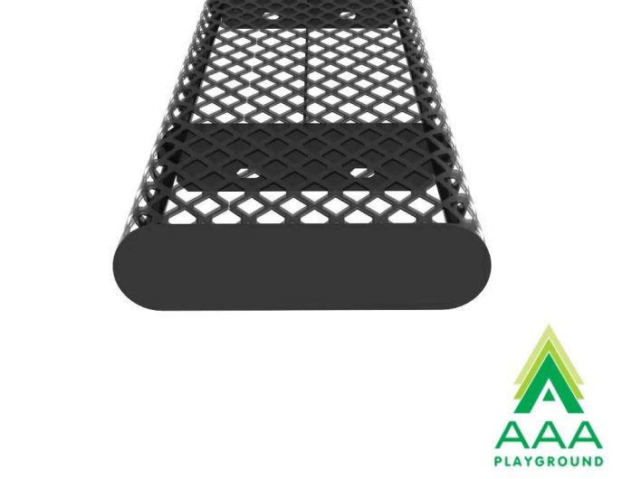 AAA Playground Accessible Rolled Rectangular Pedestal Frame Picnic Table with Detached Seating