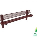 AAA Playground Expanded Metal Bench with Square Posts