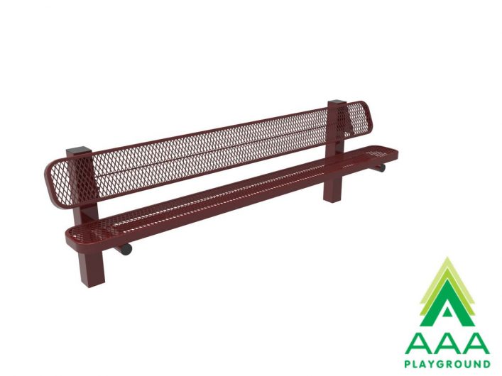 AAA Playground Expanded Metal Bench with Square Posts