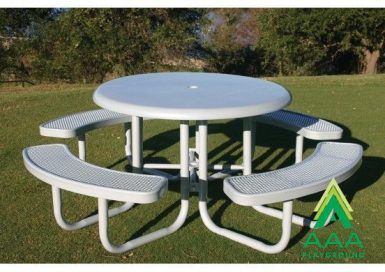 AAA Playground Honeycomb Steel Portable Frame Round Table with Smooth Top