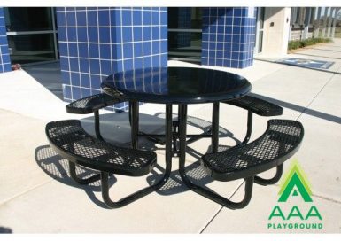 AAA Playground Expanded Metal Portable Frame Round Table with Smooth Top