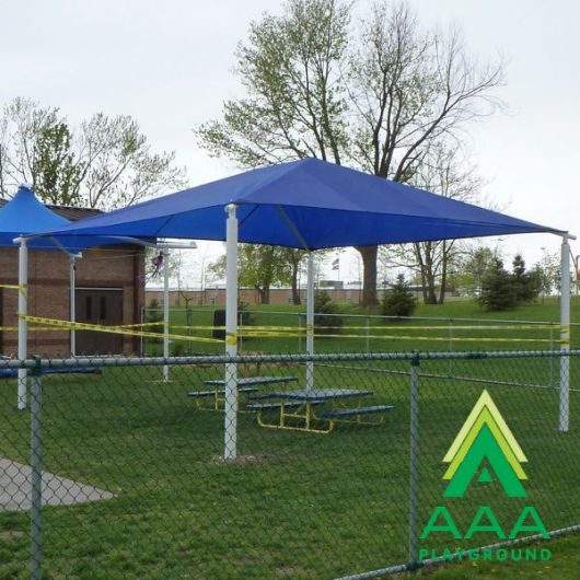 Square Shade Shelter with 8 feet high Entrance Height