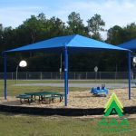 Square Shade Shelter with 8 feet high Entrance Height