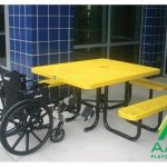AAA Playground Expanded Metal Portable Frame Square Table