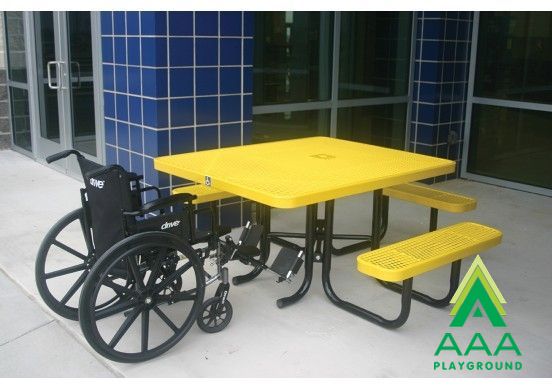AAA Playground Expanded Metal Portable Frame Square Table