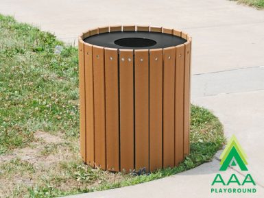 Round Standard-Duty Recycled Plastic Receptacle