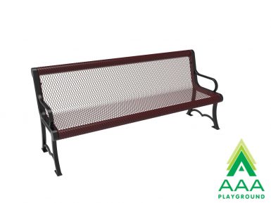 AAA Playground Expanded Metal Keystone Bench with Arm